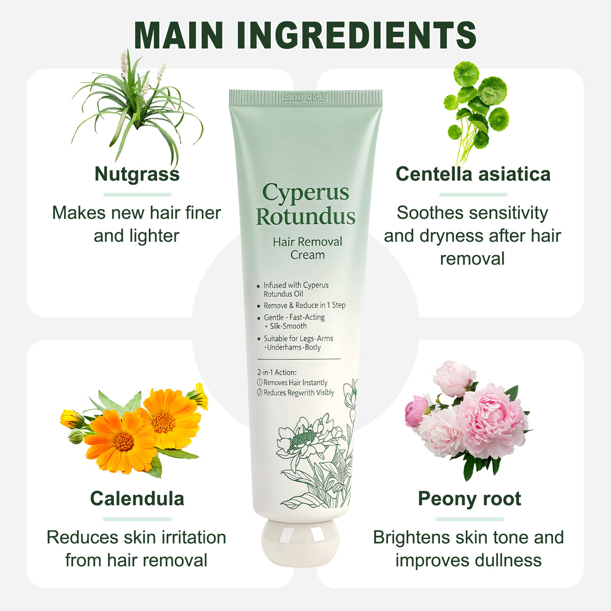 AgeVance Cyperus Rotundus Hair Removal Cream